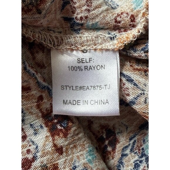 Elodie V-Neck Sleeveless Floral Lightweight Flowy Pullover Top Women's Sz XS - Picture 8 of 9